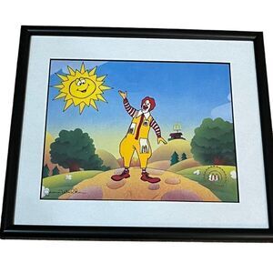 Ronald McDonald And The Adventure Machine Fine Art Cel Ltd Ed Framed Picture COA
